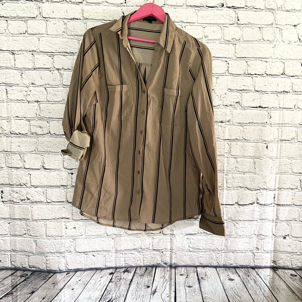 MINE. Stripe button down  size L